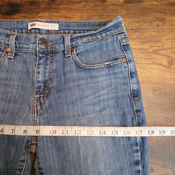 Levi's Jeans Size 6 Bootcut 515 Mid Rise Button Flaps Ripped Stretch Western - Picture 6 of 10